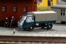 minicar 66021 - H0 - Pritschenwagen Plane blaugrün